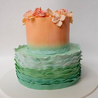 Custom tiered wedding cake